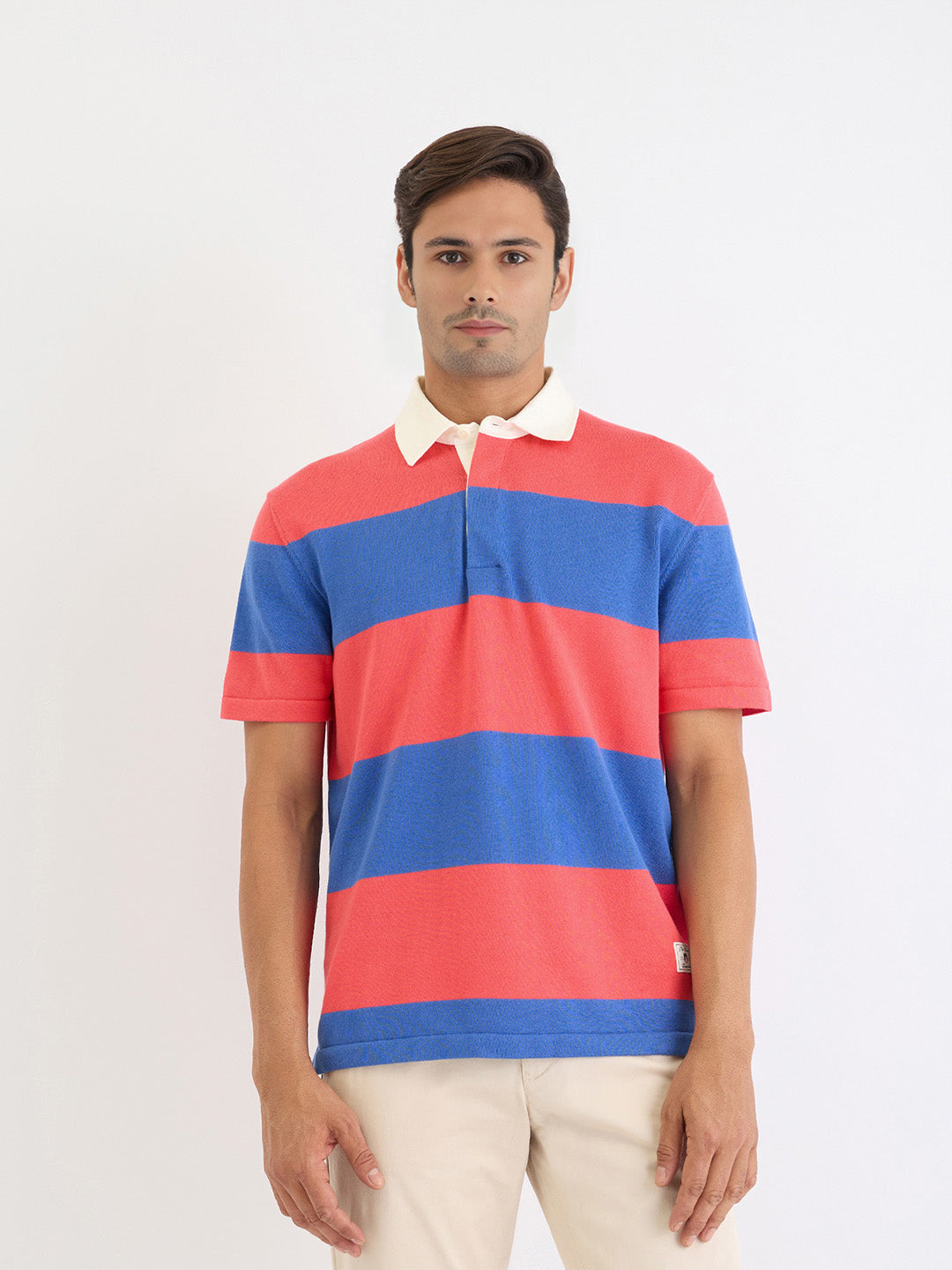 Gant Men Blue Striped Polo Tshirt