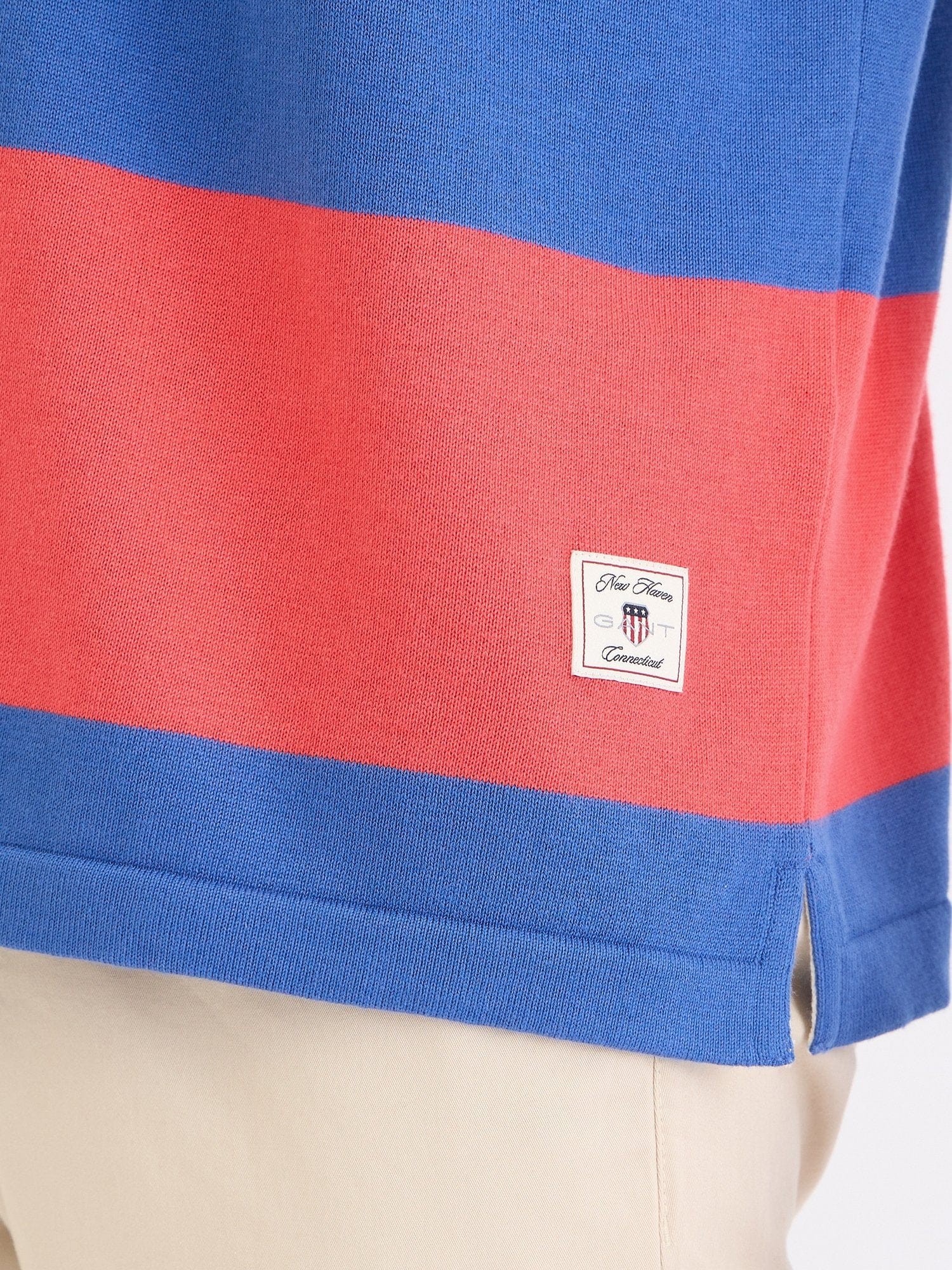 Gant Men Blue Striped Polo Tshirt