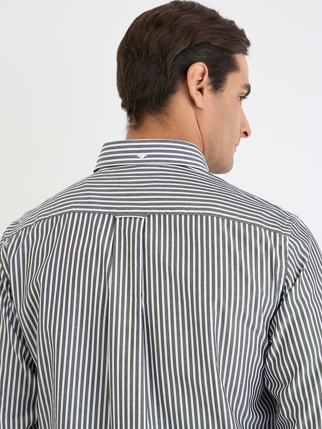 Gant Men Black Striped Collar Shirt