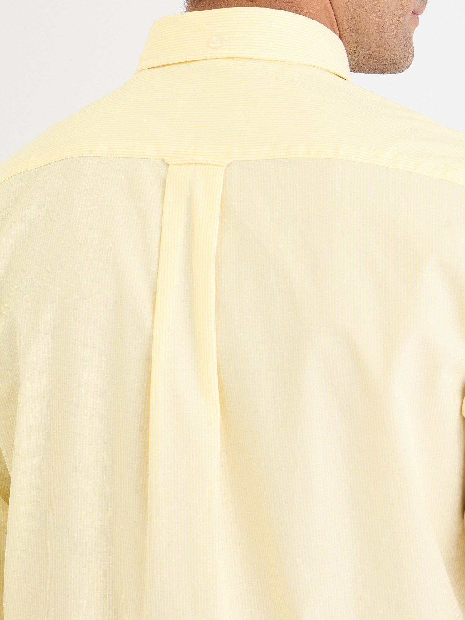 Gant Men Yellow Striped Collar Shirt