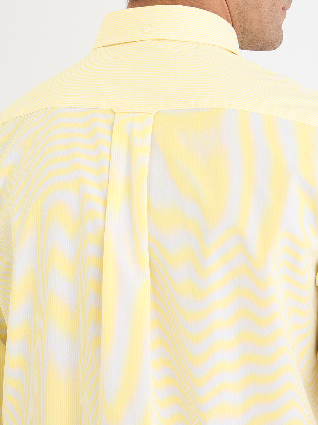 Gant Men Yellow Striped Collar Shirt