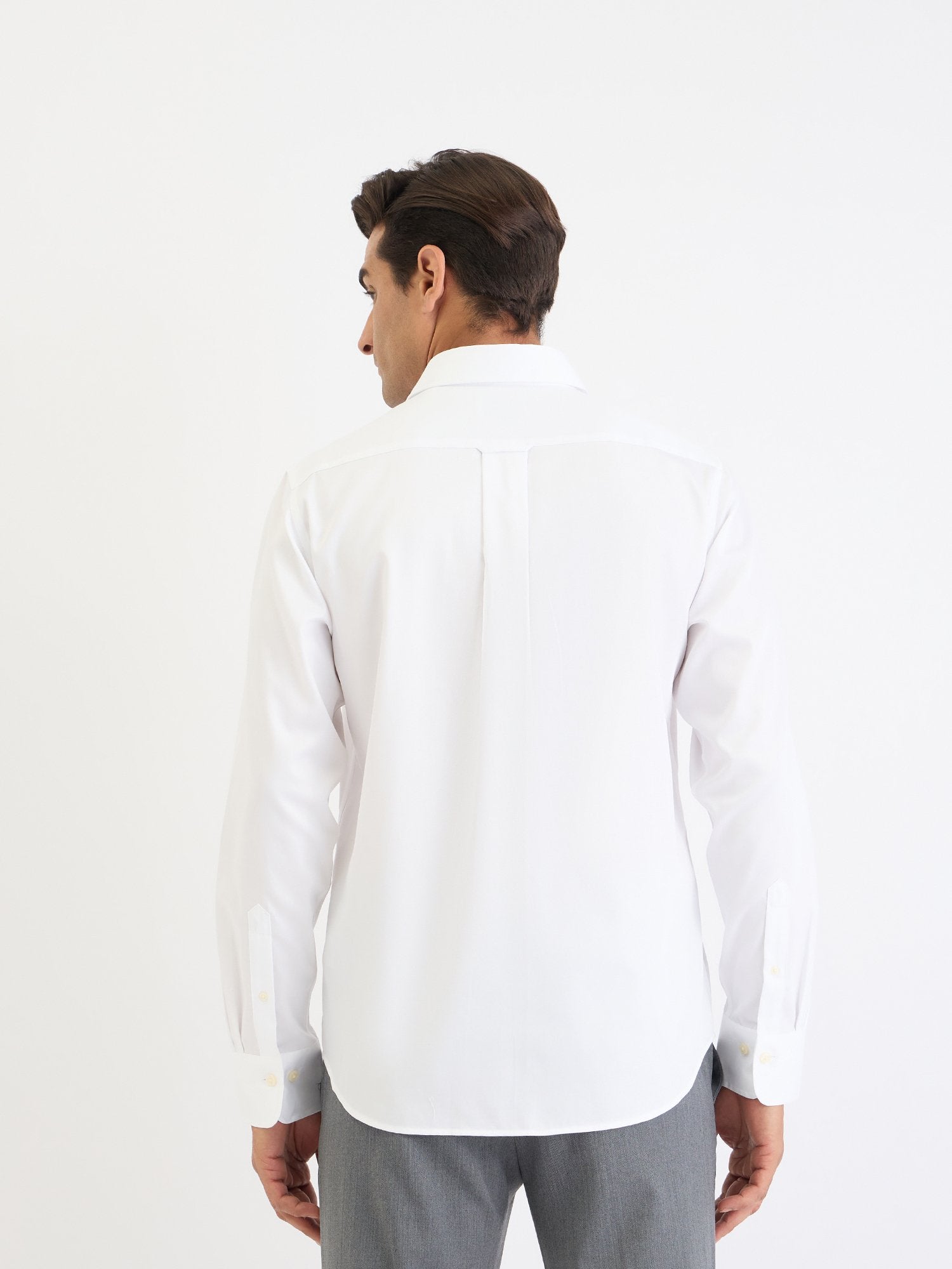 Gant Men White Solid Collar Shirt