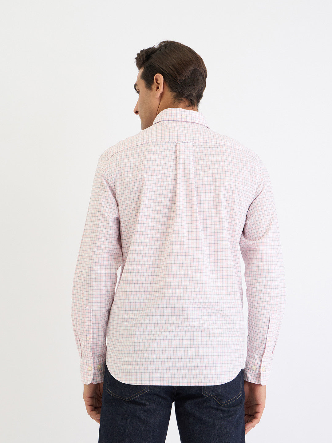 Gant Men Pink Check Collar Shirt