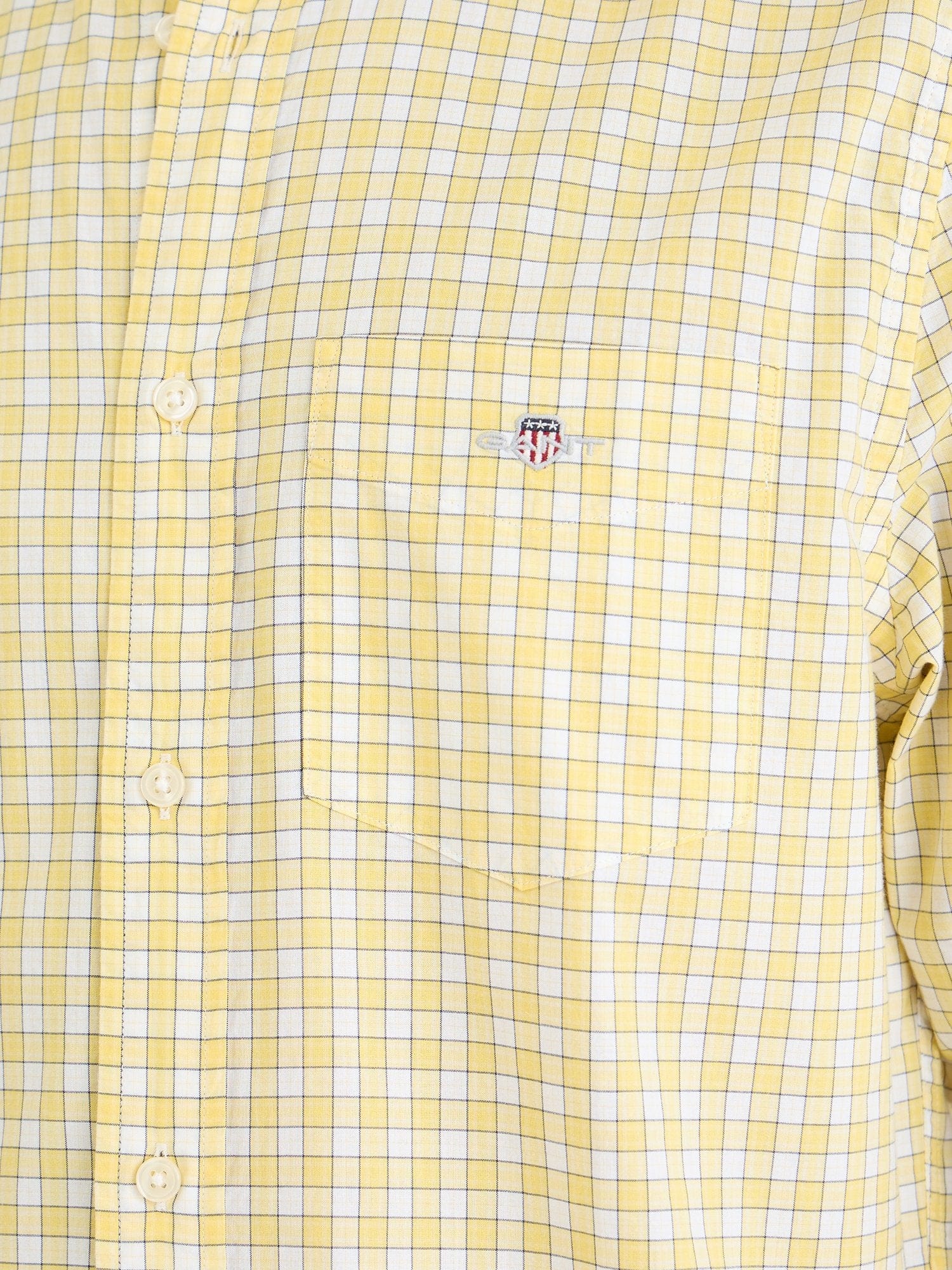 Gant Men Yellow Check Collar Shirt