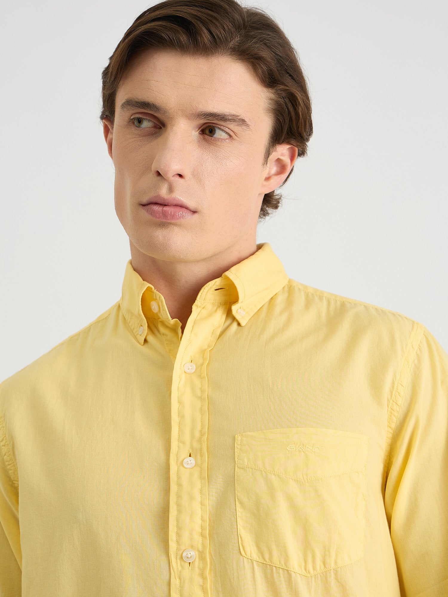 Gant Men Yellow Regular Fit Solid Polo Shirt