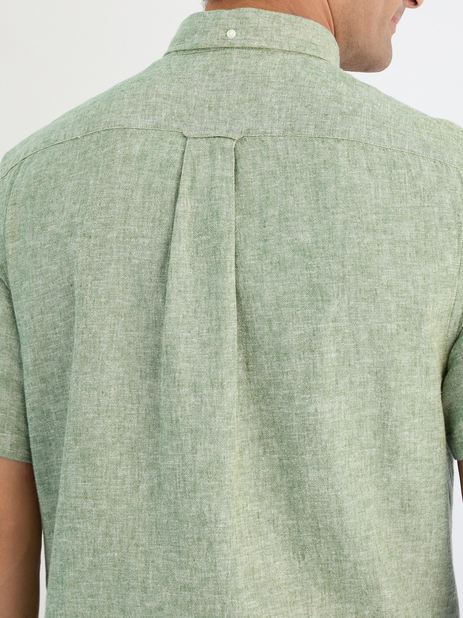 Gant Men Green Solid Collar Shirt