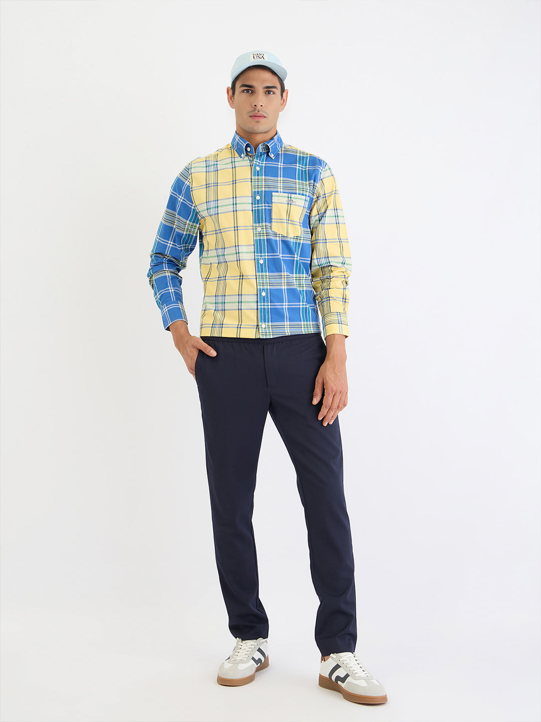 Gant Men Yellow Check Collar Shirt