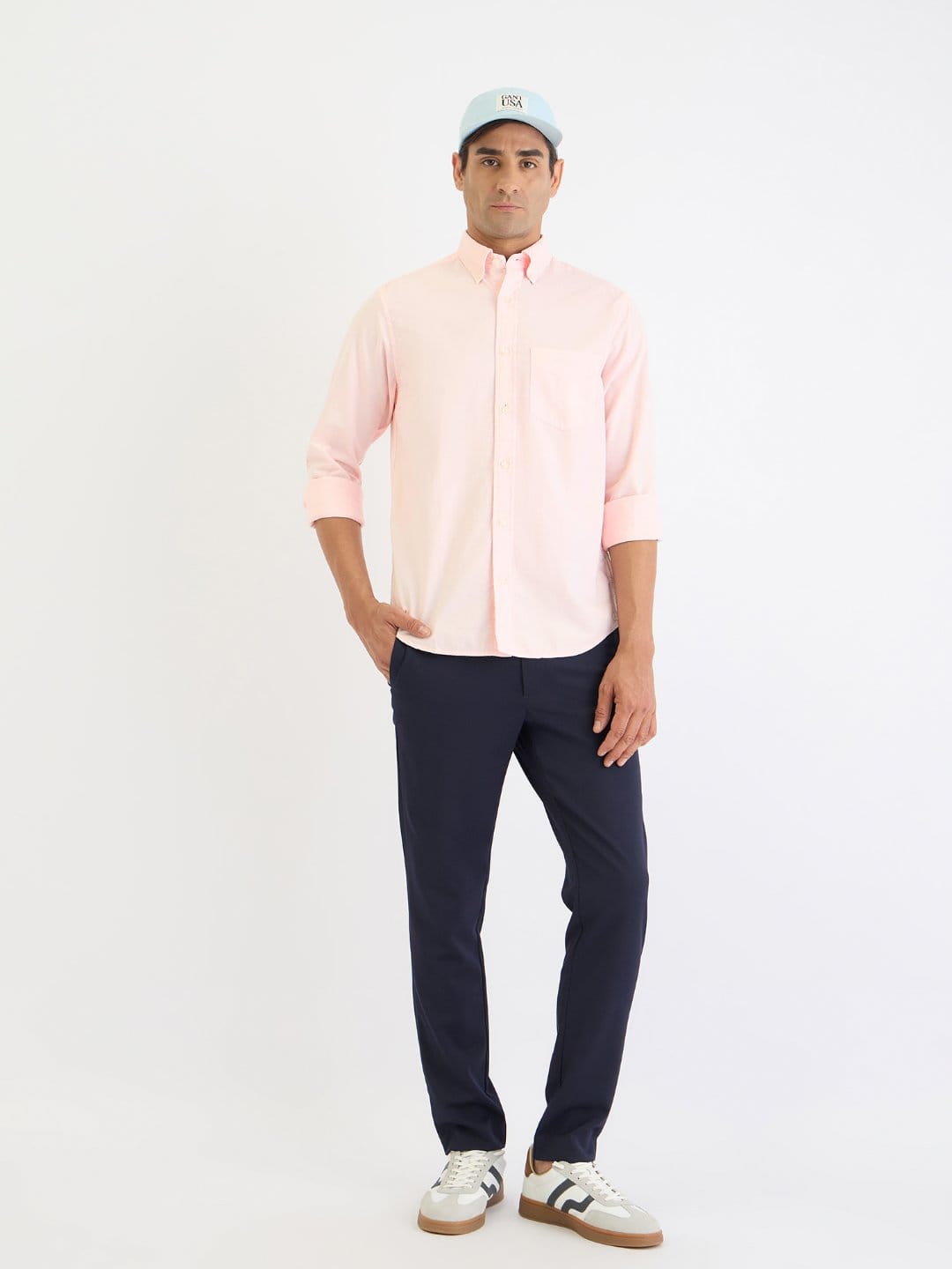 Gant Men Pink Solid Collar Shirt
