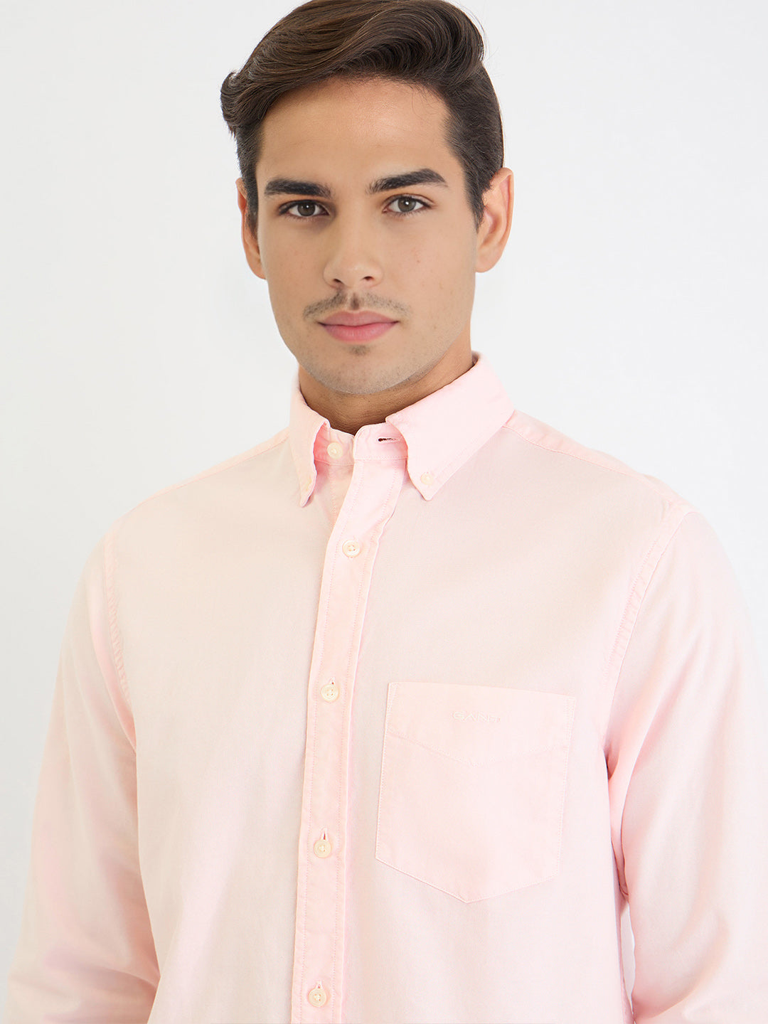 Gant Men Pink Solid Collar Shirt