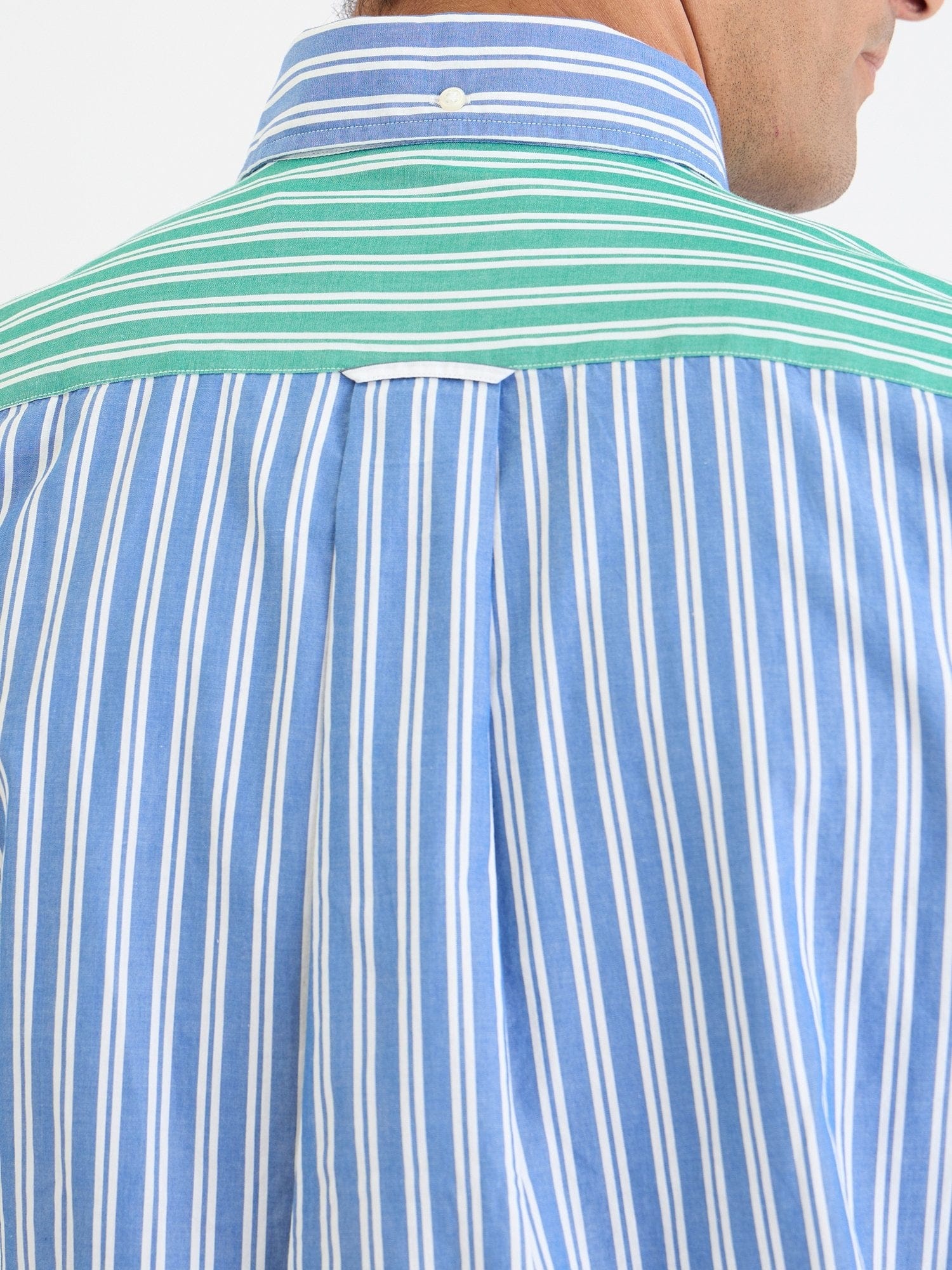 Gant Men Blue Striped Collar Shirt