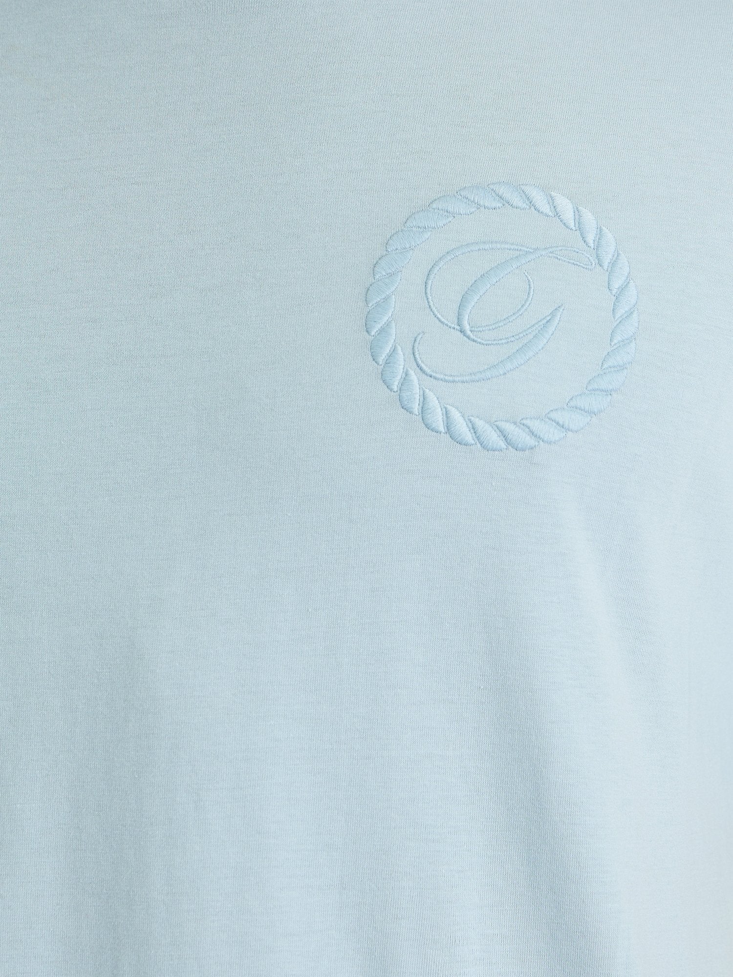 Gant Men Blue Regular Fit Solid Crew Neck Tshirt