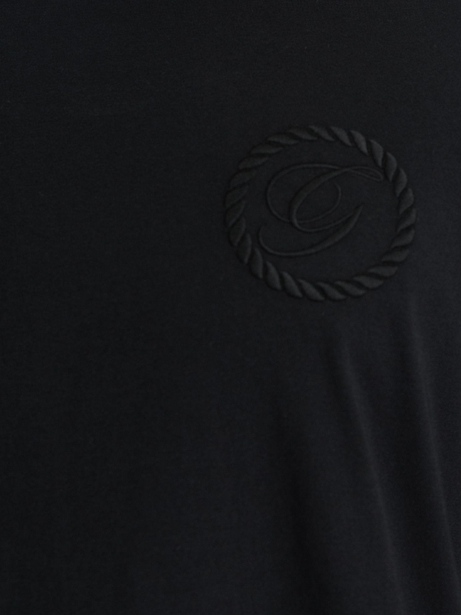 Gant Men Black Regular Fit Solid Crew Neck Tshirt