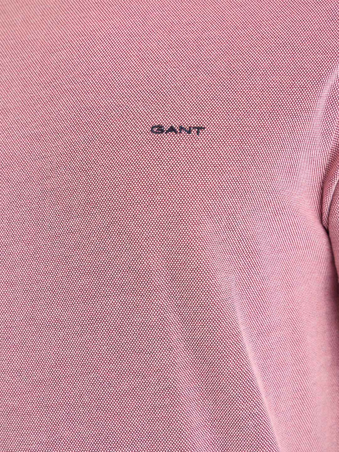 Gant Men Red Solid Round Neck Tshirt