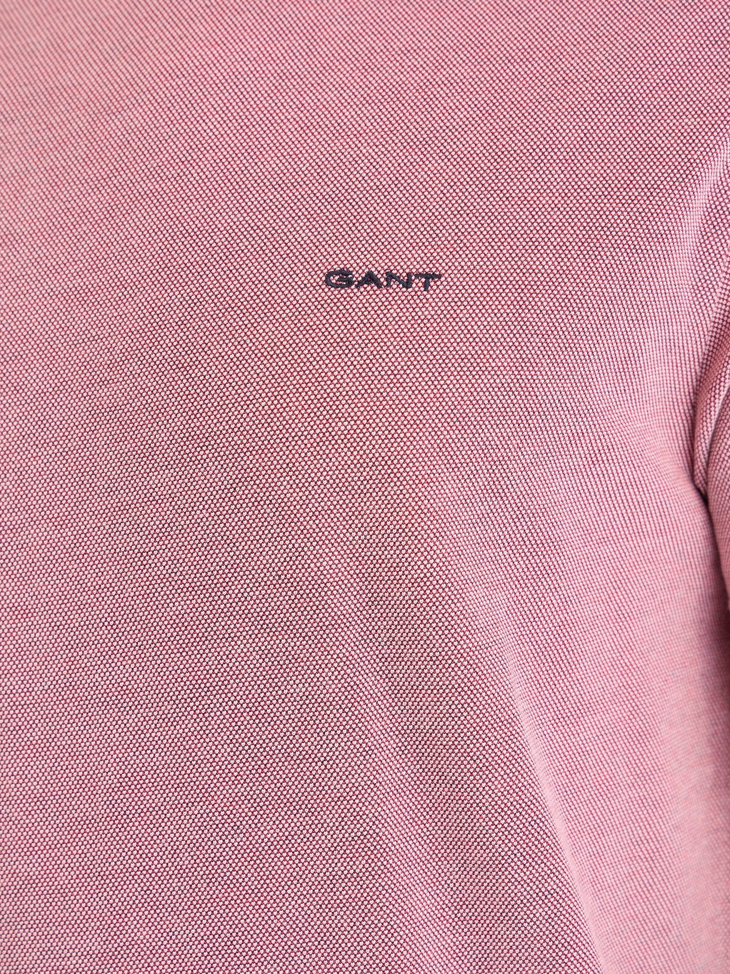 Gant Men Red Solid Round Neck Tshirt