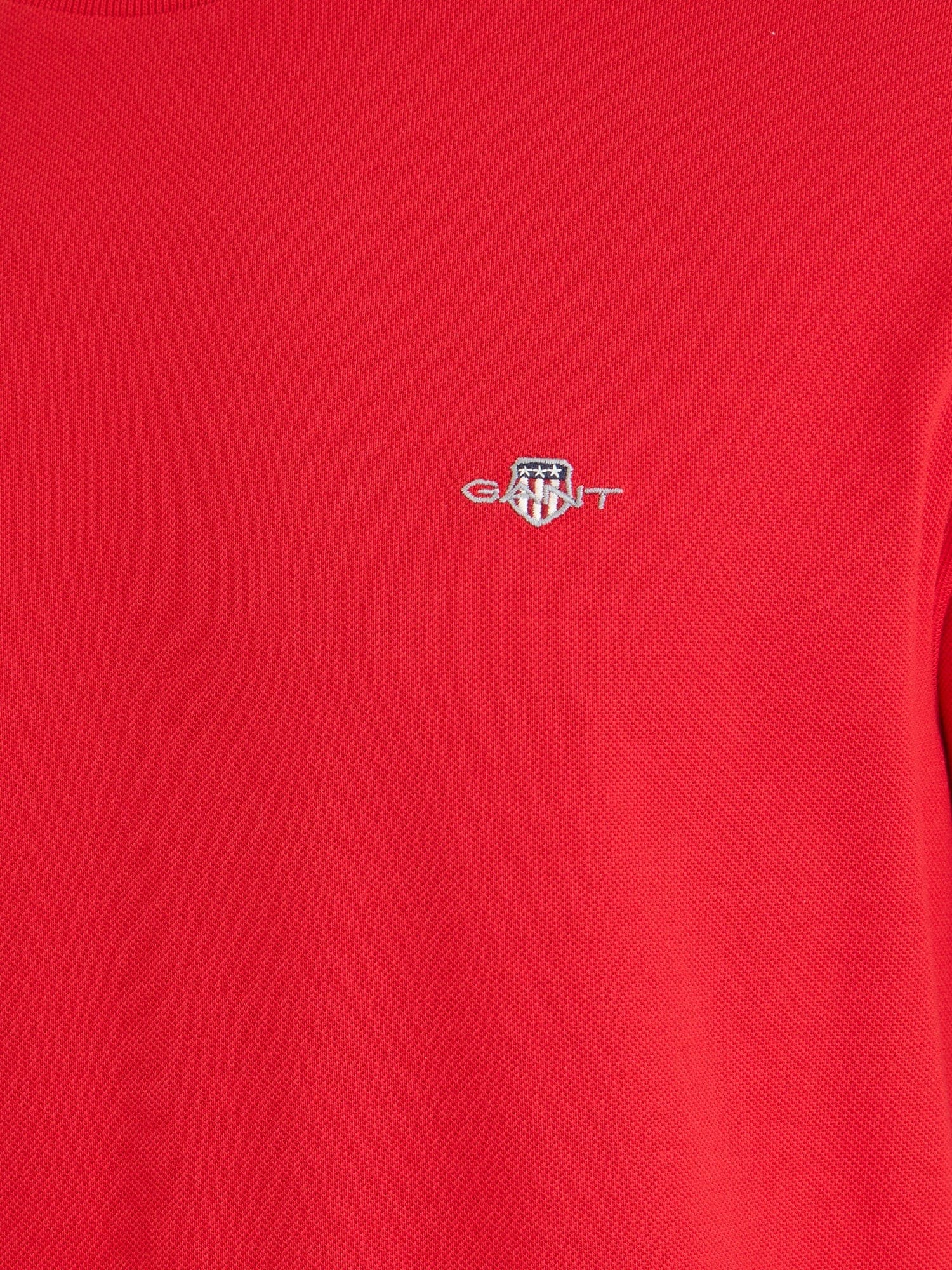 Gant Men Red Solid Round Neck Tshirt