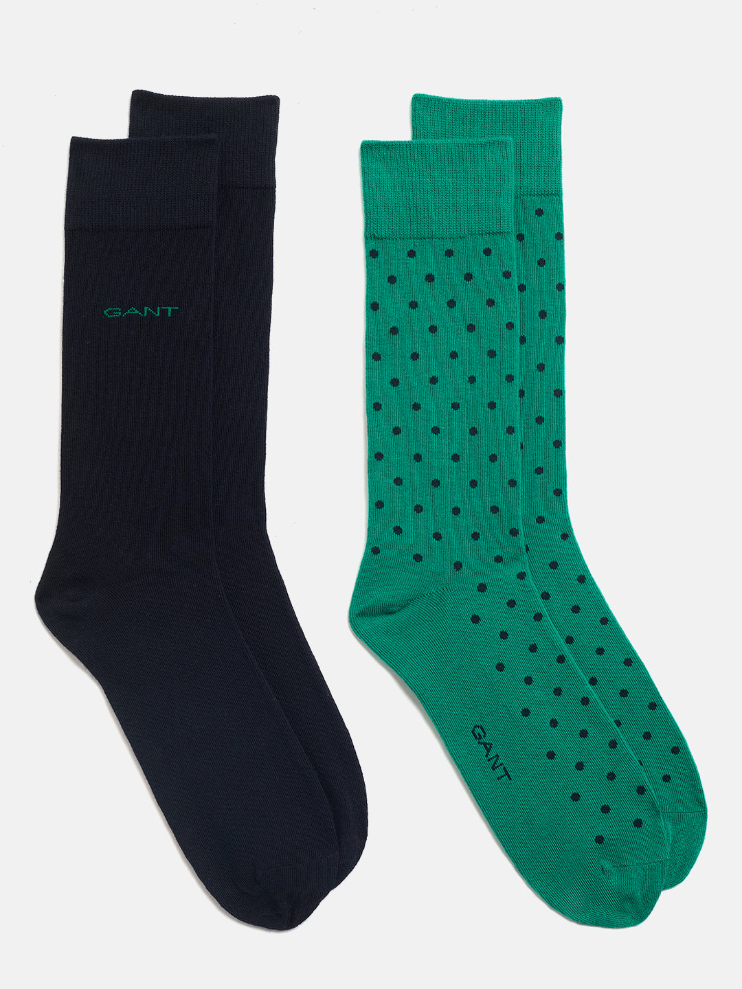 Gant Men Green Dot And Solid Socks