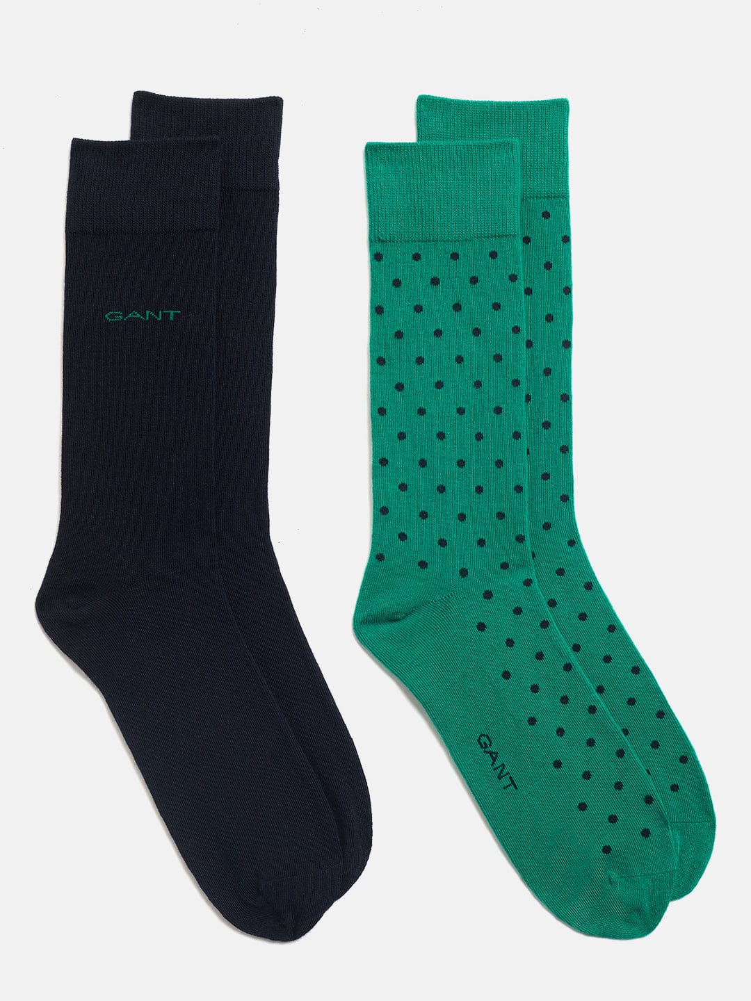 Gant Men Green Dot And Solid Socks