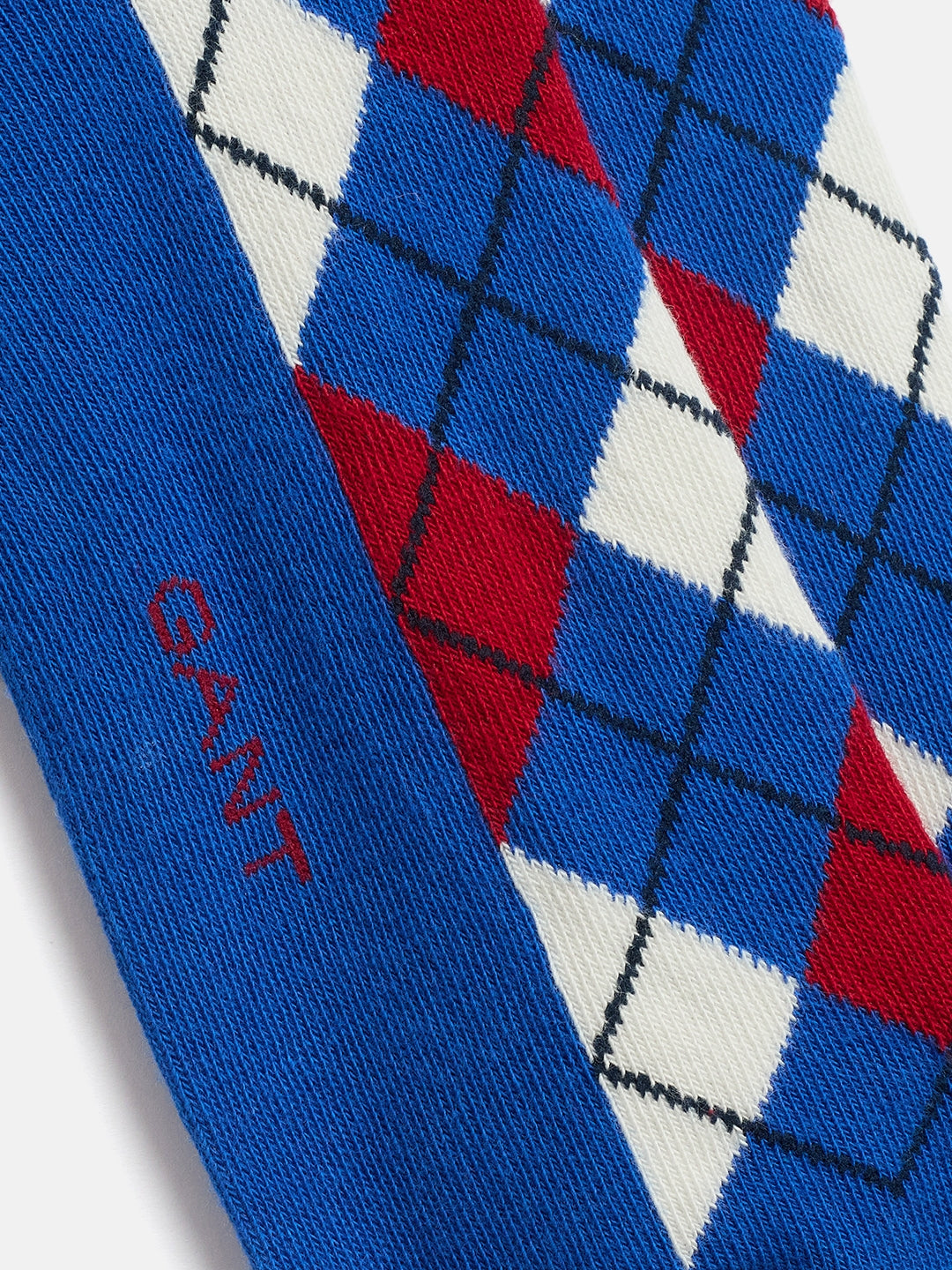Gant Men Blue Argyle Striped Socks
