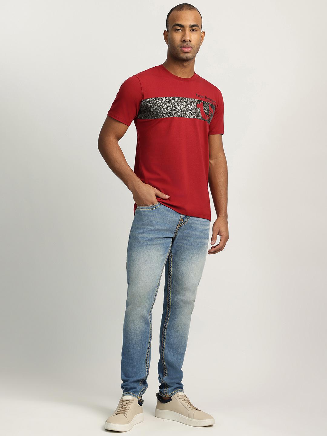 True Religion Men Super T Rocco Slim Fit Medium Wash Jeans