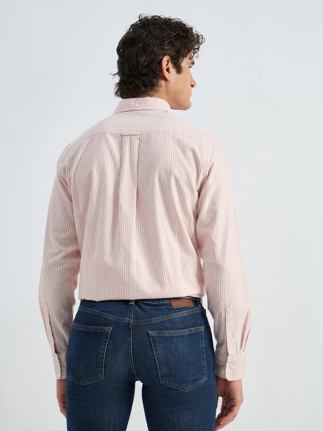 Gant Men Orange Striped Collar Shirt