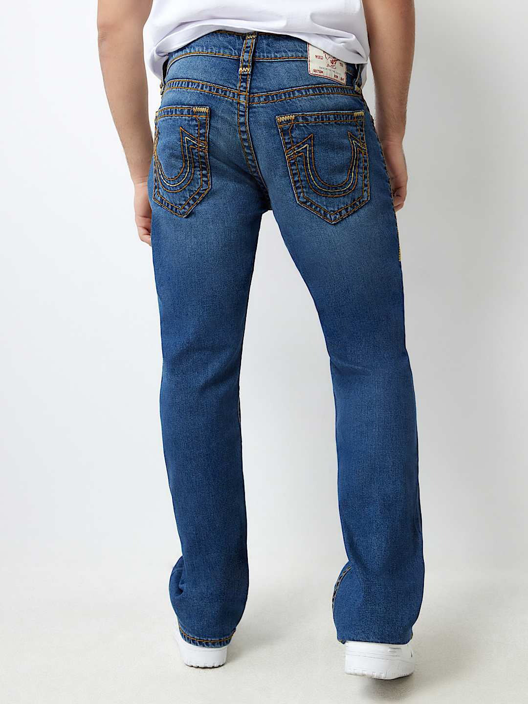 True Religion Men SUPER T Billy Bootcut Fit Dark Wash Jeans