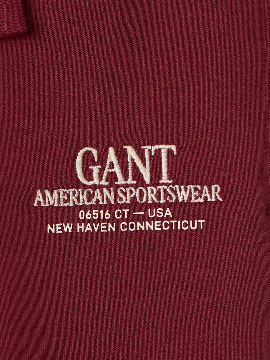 Gant Boys Relaxed Fit Maroon Logo Sweatpant