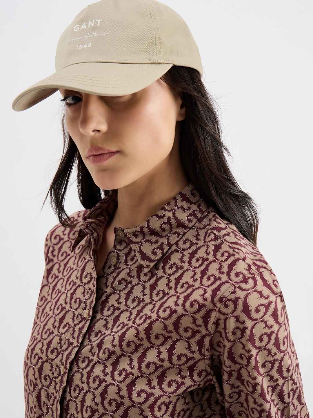 Gant Women Red Printed Collar Shirt