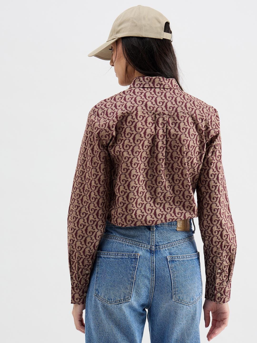 Gant Women Red Printed Collar Shirt