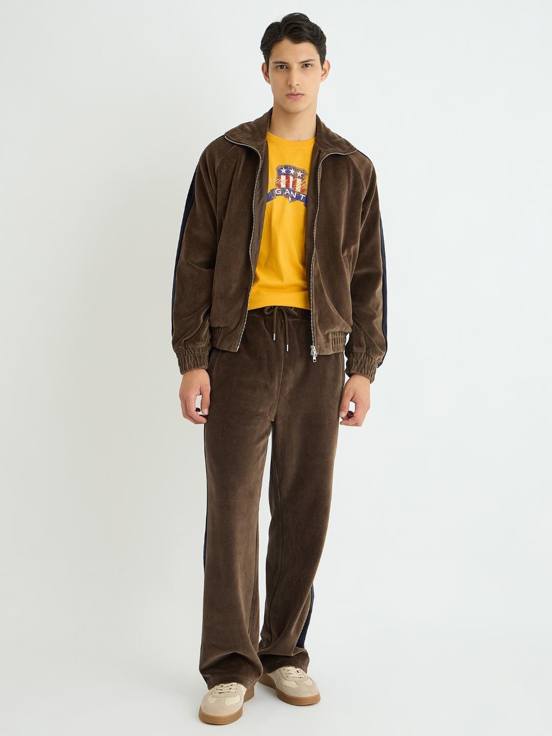 Gant Men Yollow Printed Crew Neck Tshirt