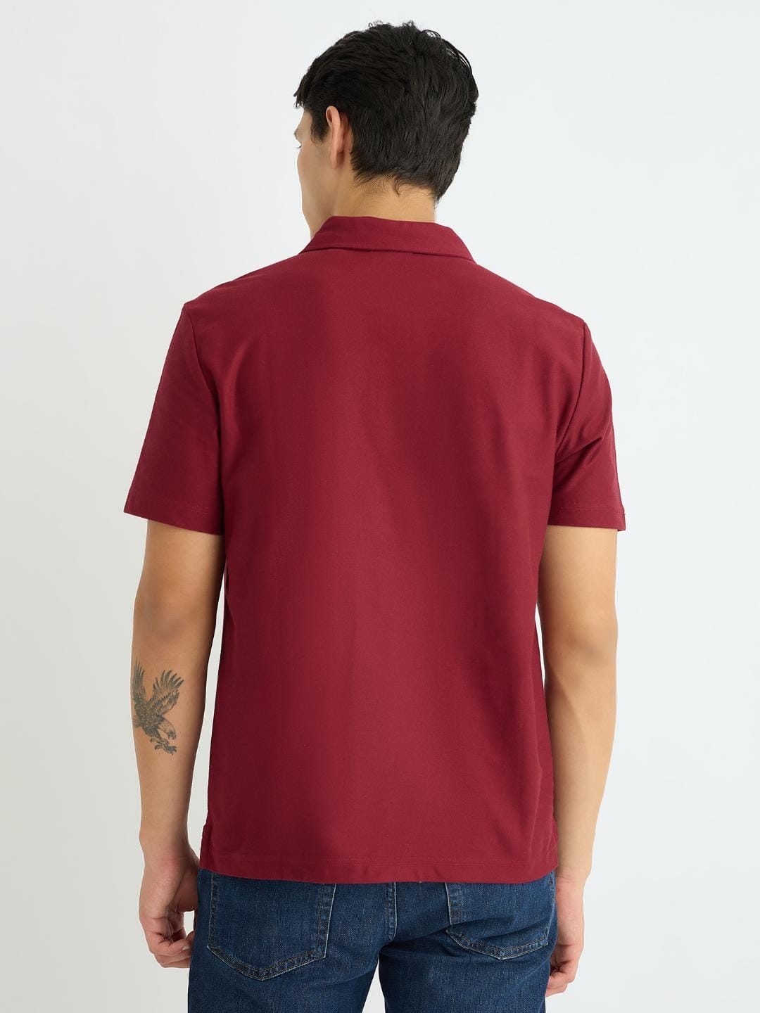 Gant Men Red Solid Polo Tshirt