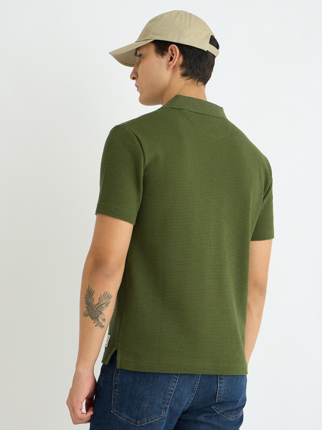 Gant Men Green Solid Polo Tshirt
