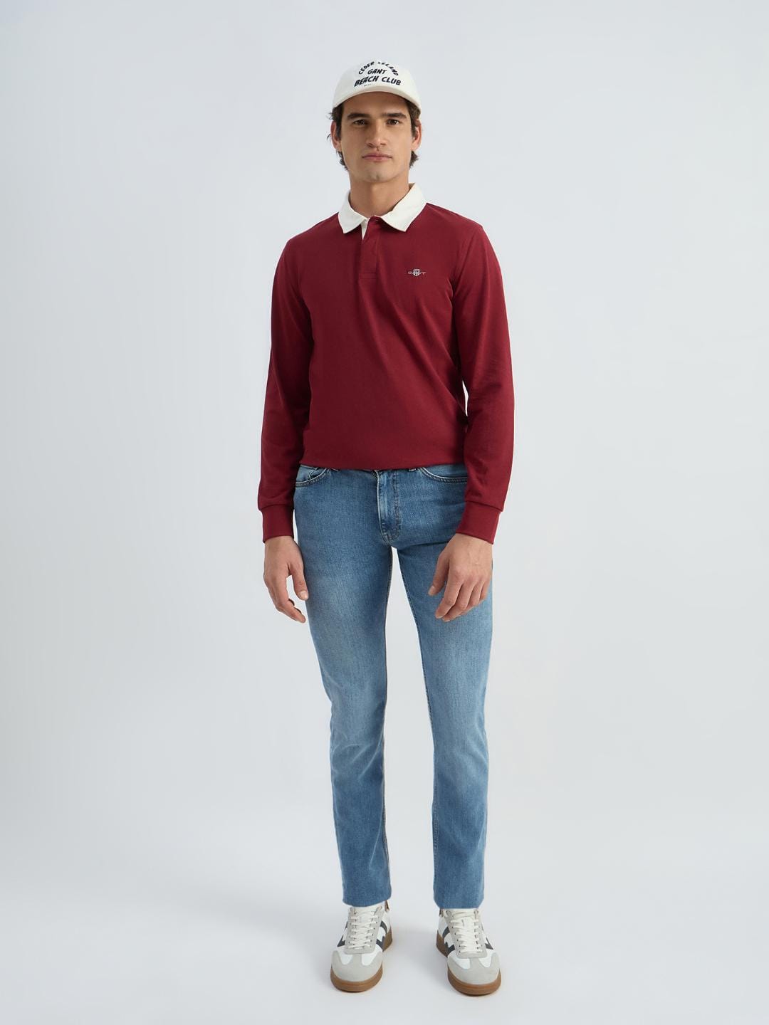 Gant Men Red Solid Polo Tshirt