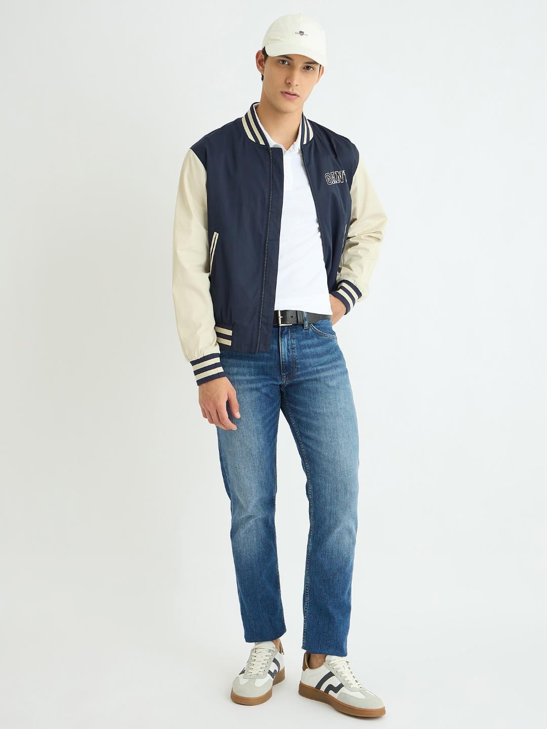 Gant Men White Solid Polo Tshirt