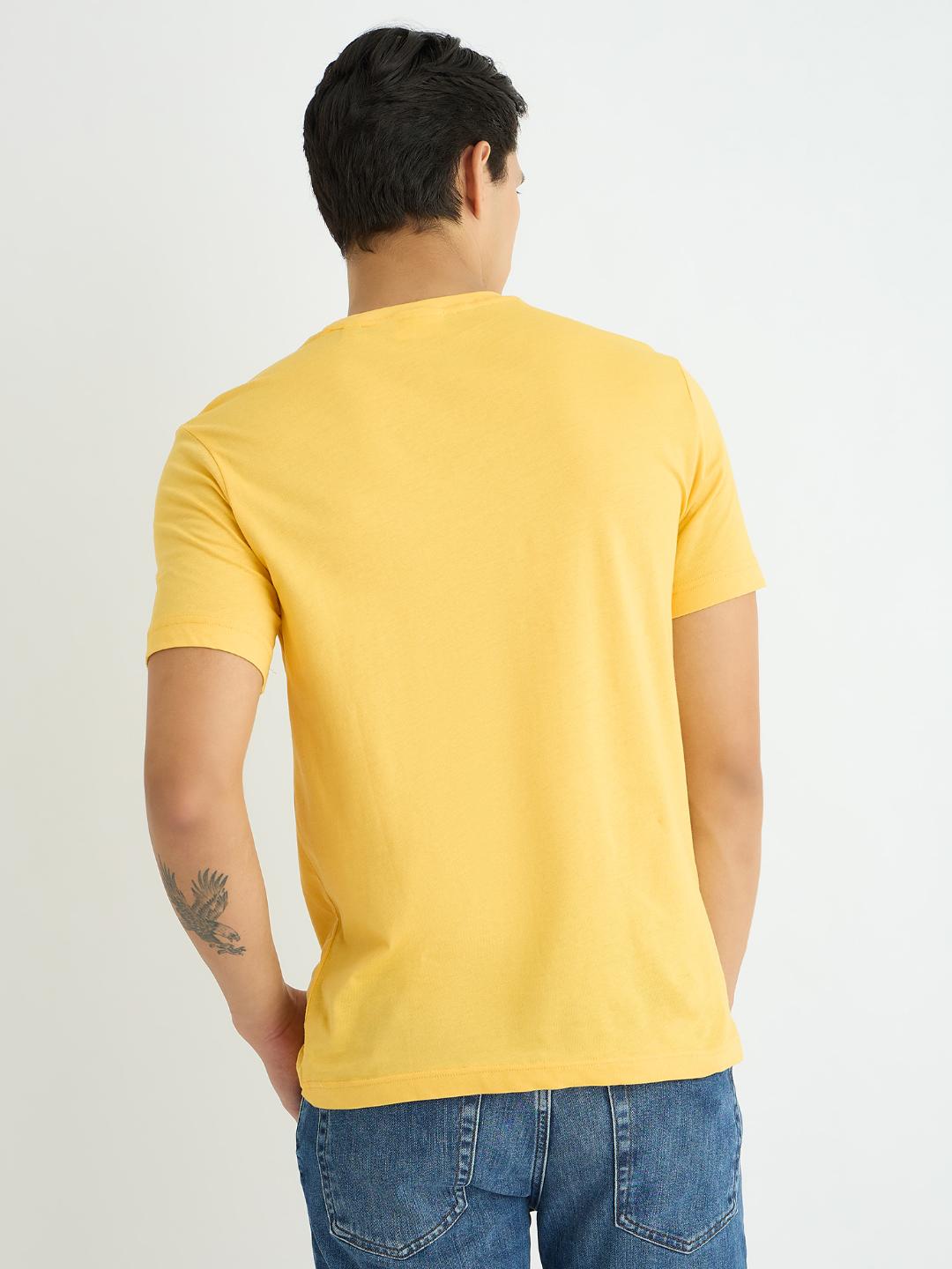 Gant Men Yellow Solid Tshirt