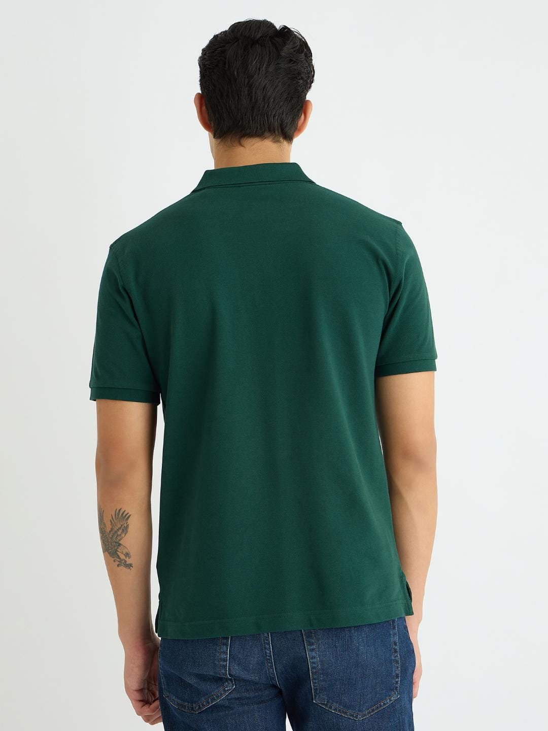 Gant Men Green Solid Polo Tshirt