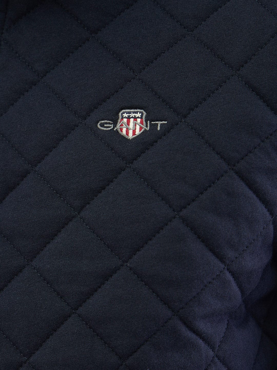 Gant Men Regular Navy Blue Quilted Sweatshirt