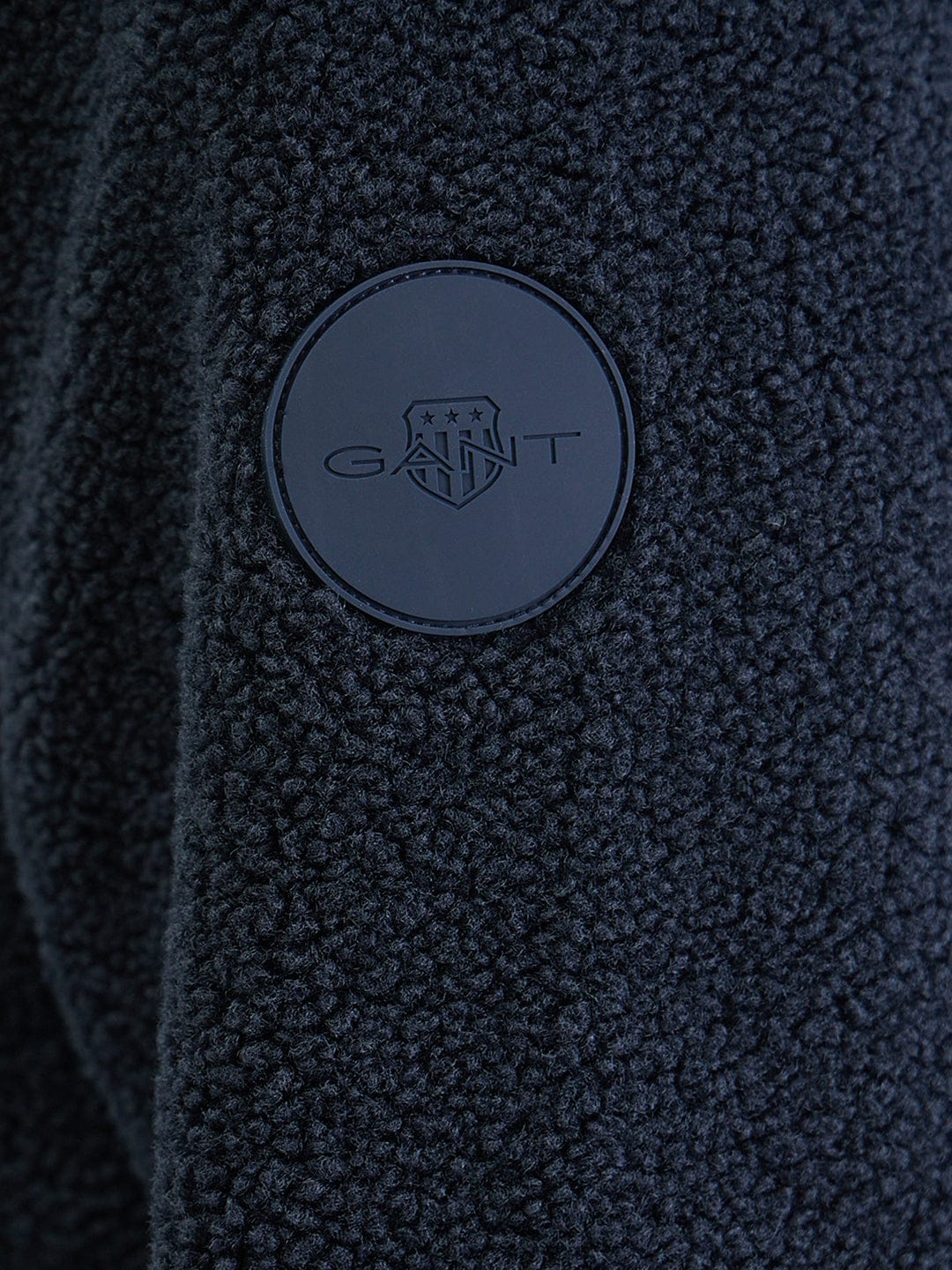 Gant Men Regular Navy Blue Textured Sweatshirt