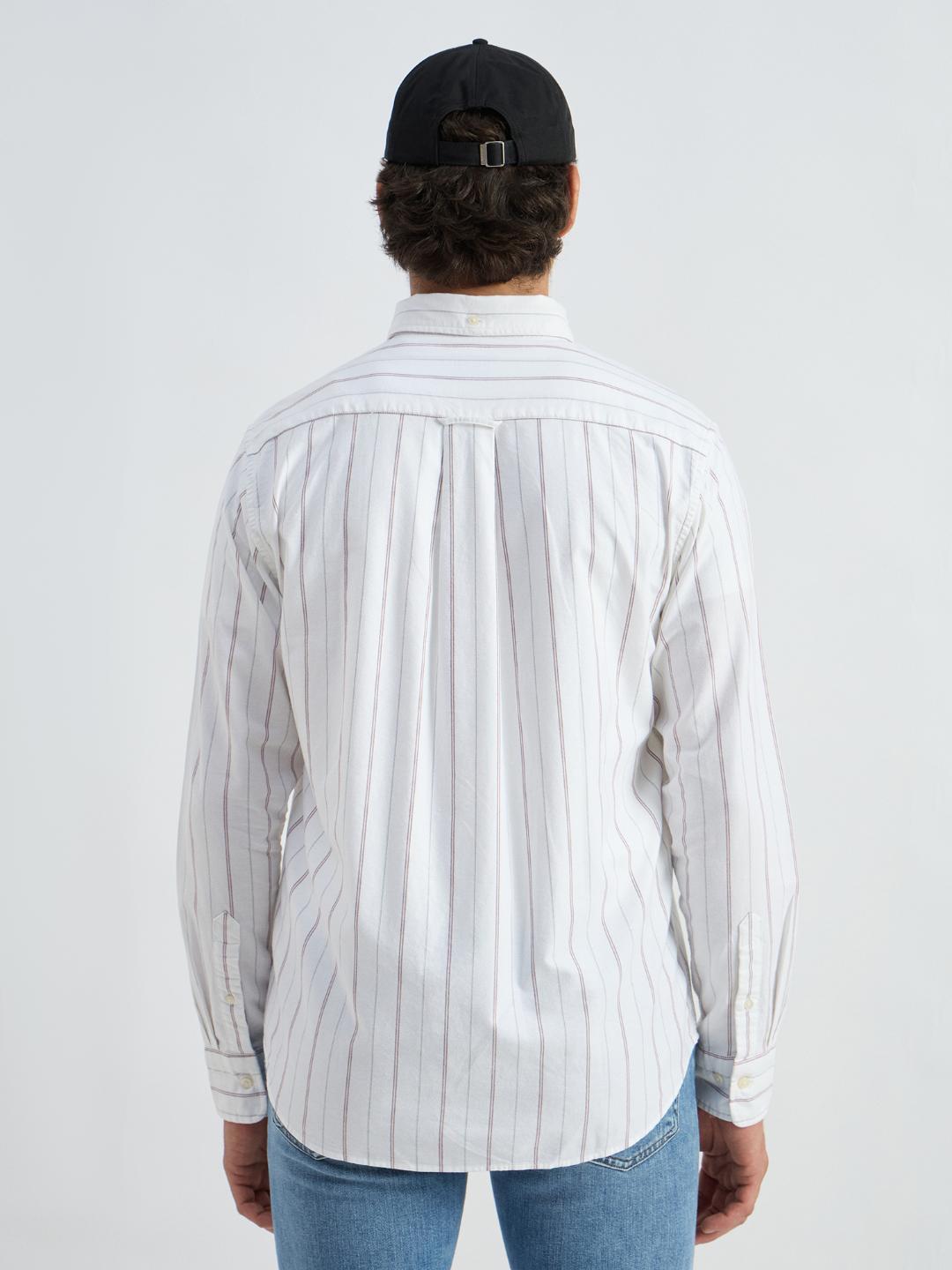 Gant Men White Striped Shirt