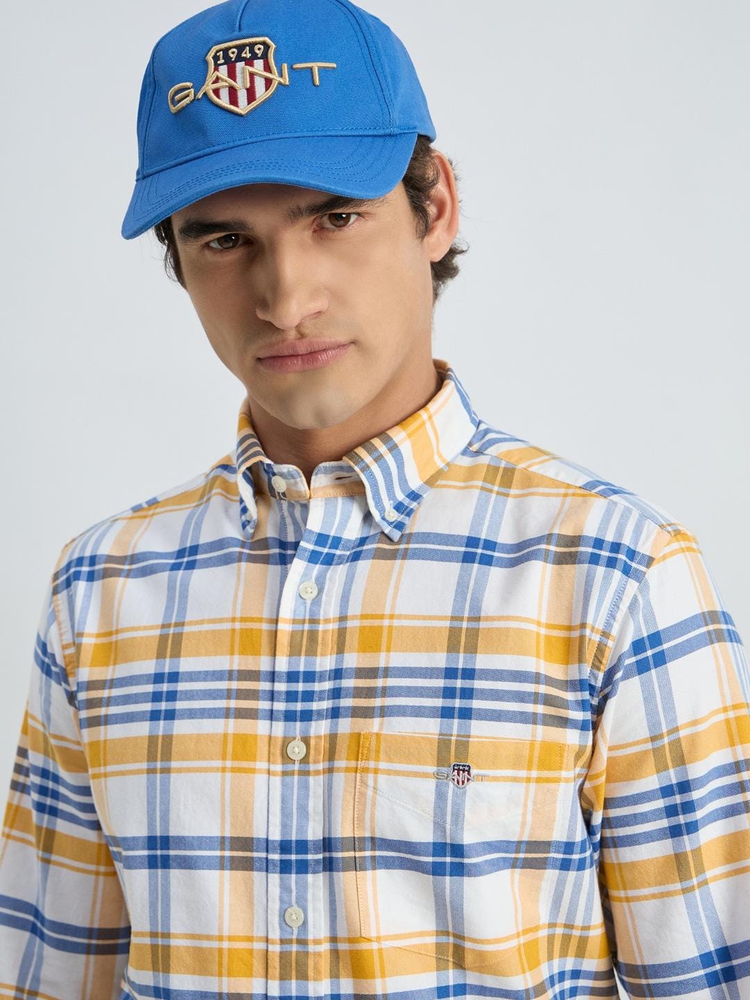 Gant Men Yollow Checks Shirt