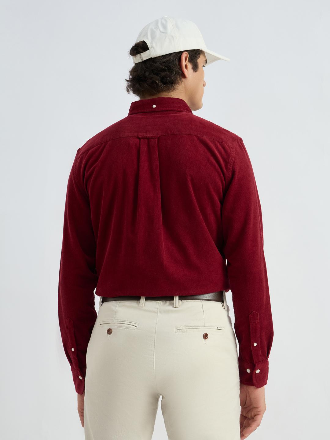 Gant Men Red Solid Collar Shirt