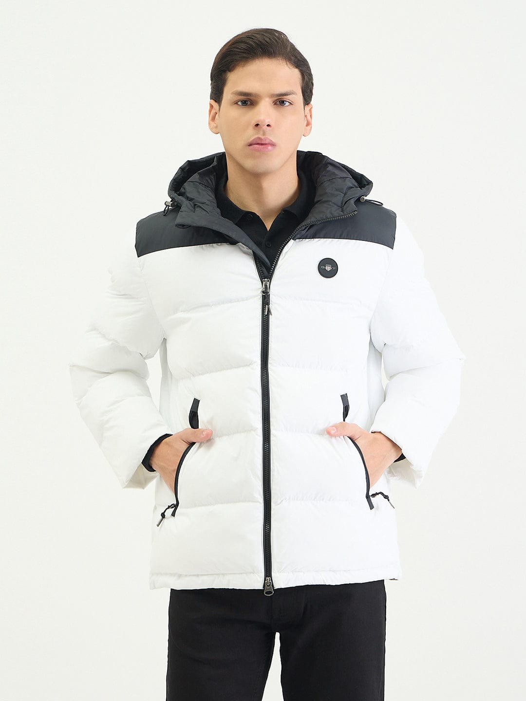 Gant Men Regular Fit White Block Padded Jacket