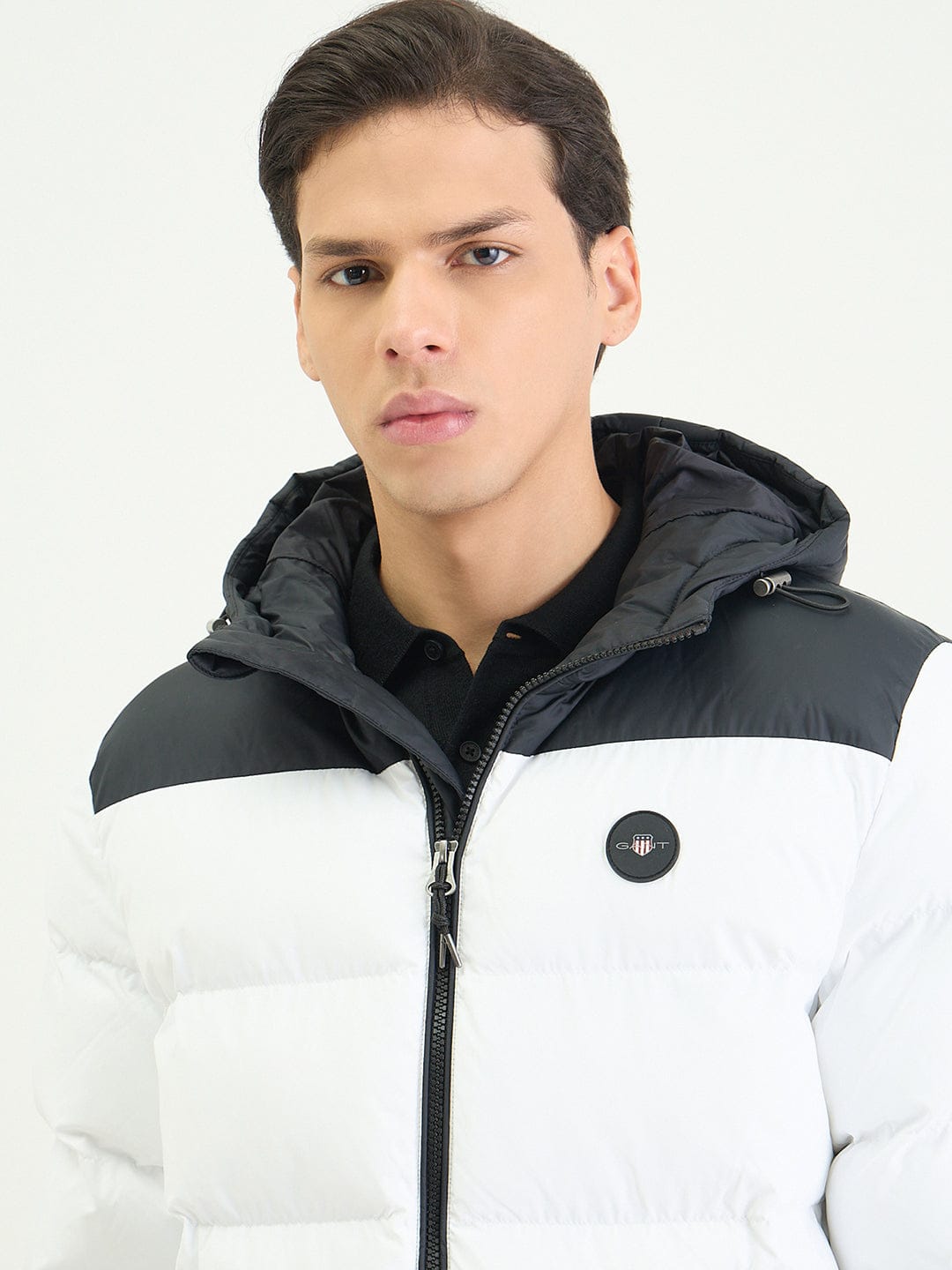 Gant Men Regular Fit White Block Padded Jacket