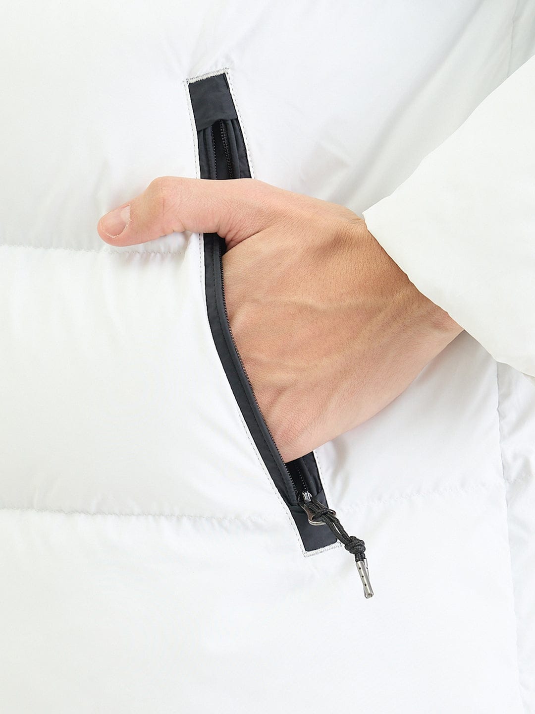 Gant Men Regular Fit White Block Padded Jacket