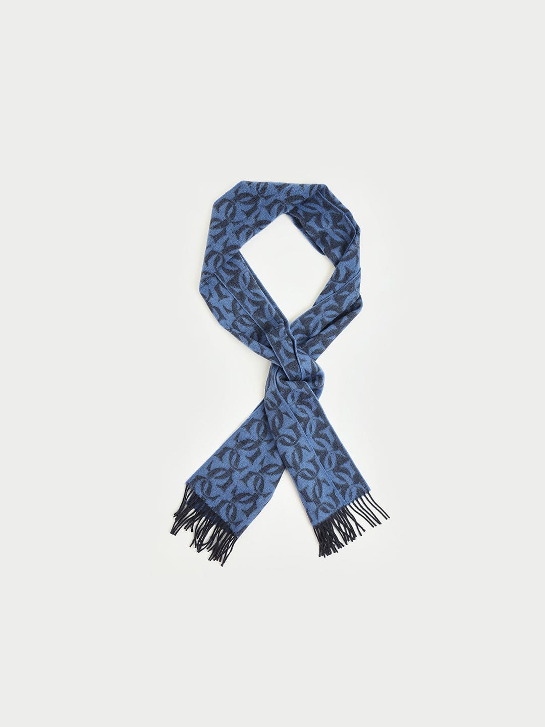 Shop Gant Men Blue Printed Scarf Online