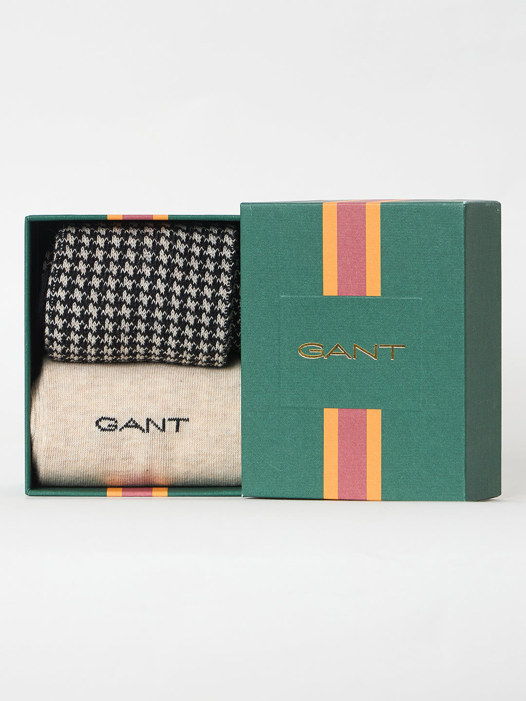 Gant Men Multicolour Printed Houndstooth Pattern Socks