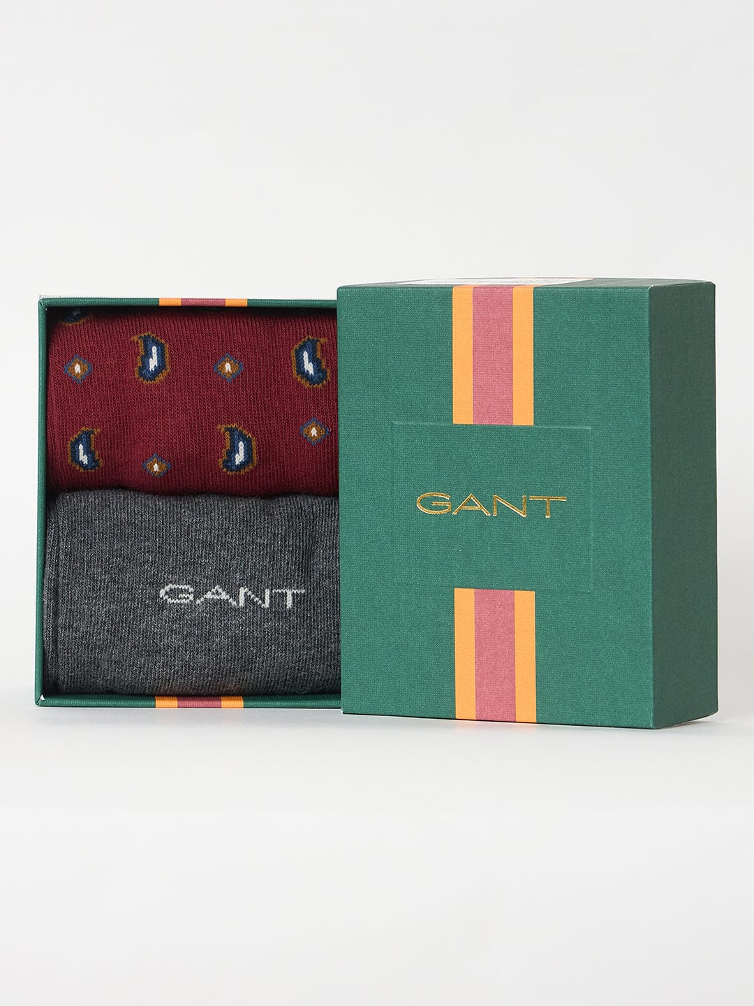 Gant Men Multicolour Printed Paisley Socks 2-Pack Gift Box