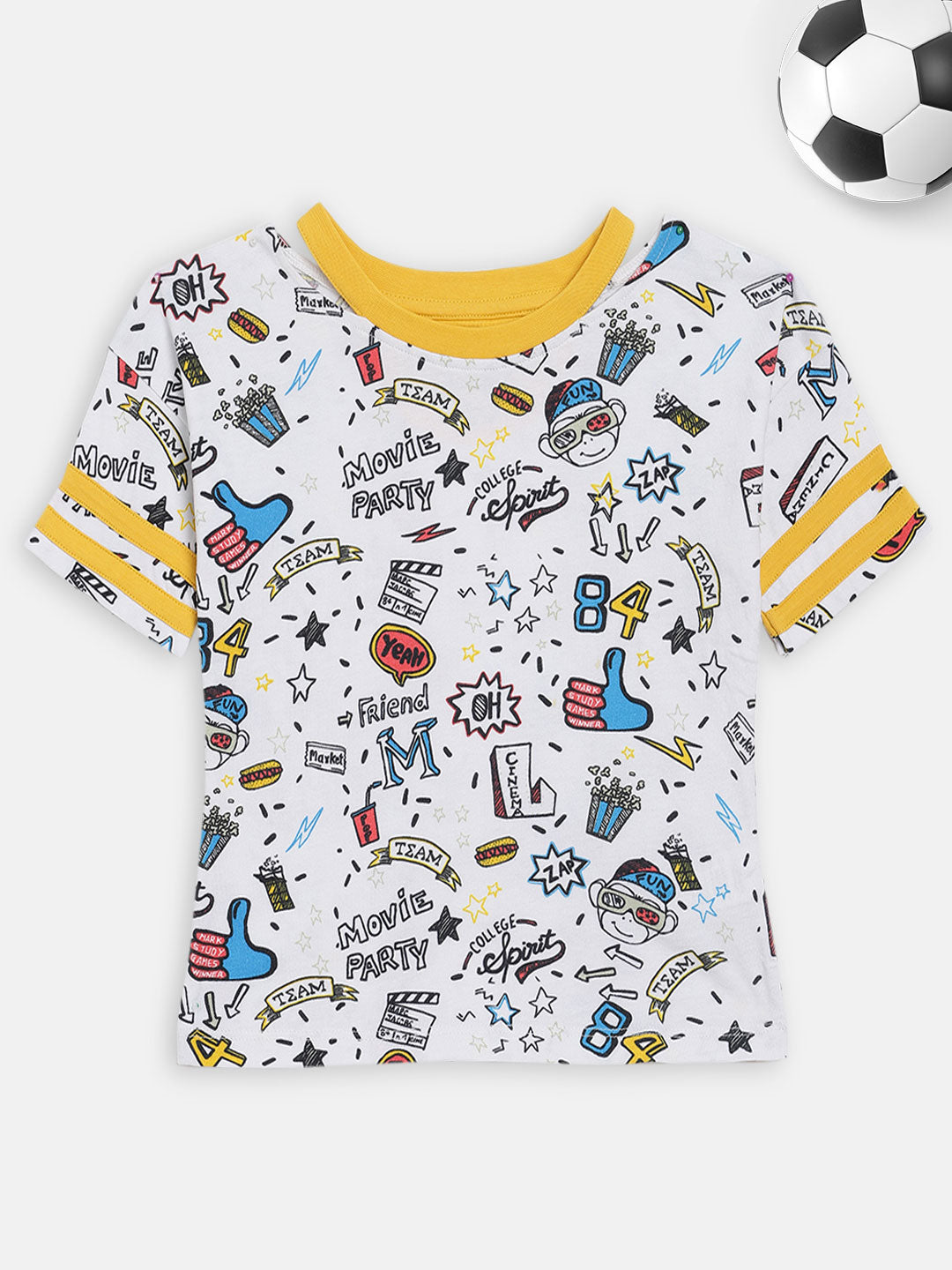 Blue Giraffe Girls Tshirt