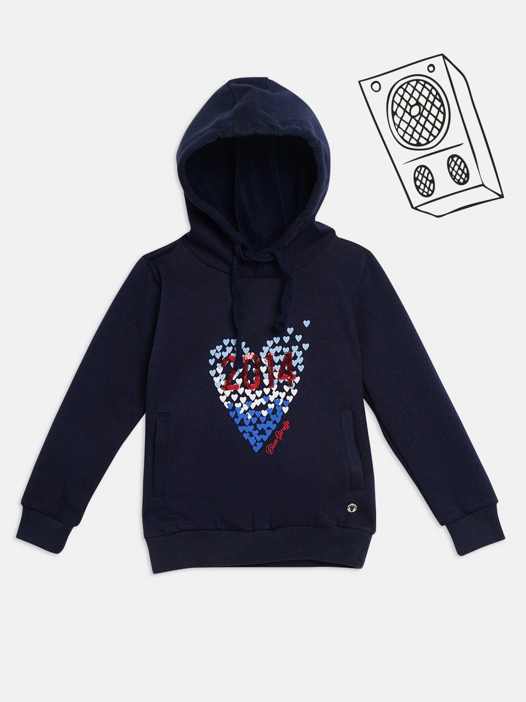 Blue Giraffe Girls Sweatshirt