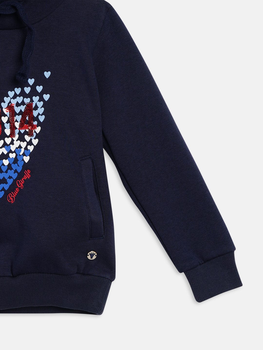 Blue Giraffe Girls Sweatshirt