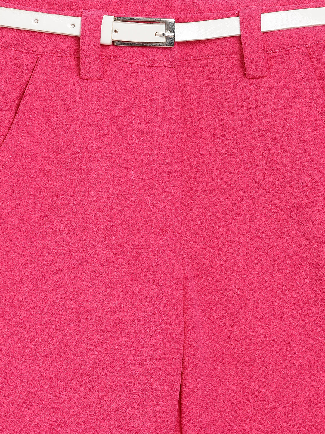 Elle Kids Girls Pink Solid Regular Fit Trouser